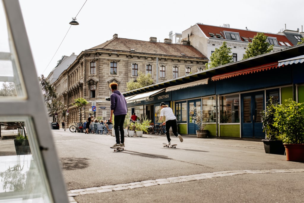 Wiens junge Szene: Skater am Yppenplatz in Wien