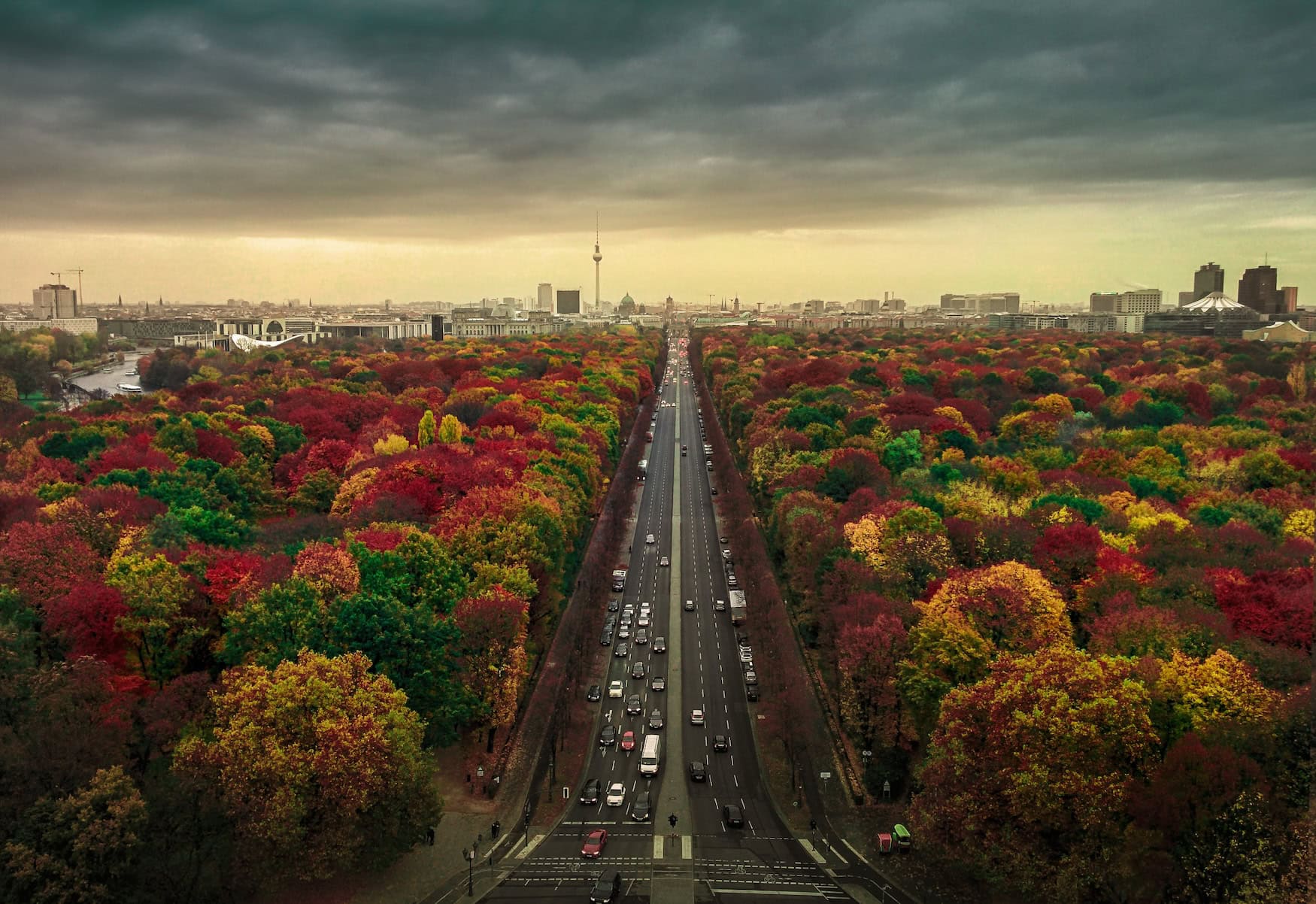 Tiergarten in Berlin im Herbst