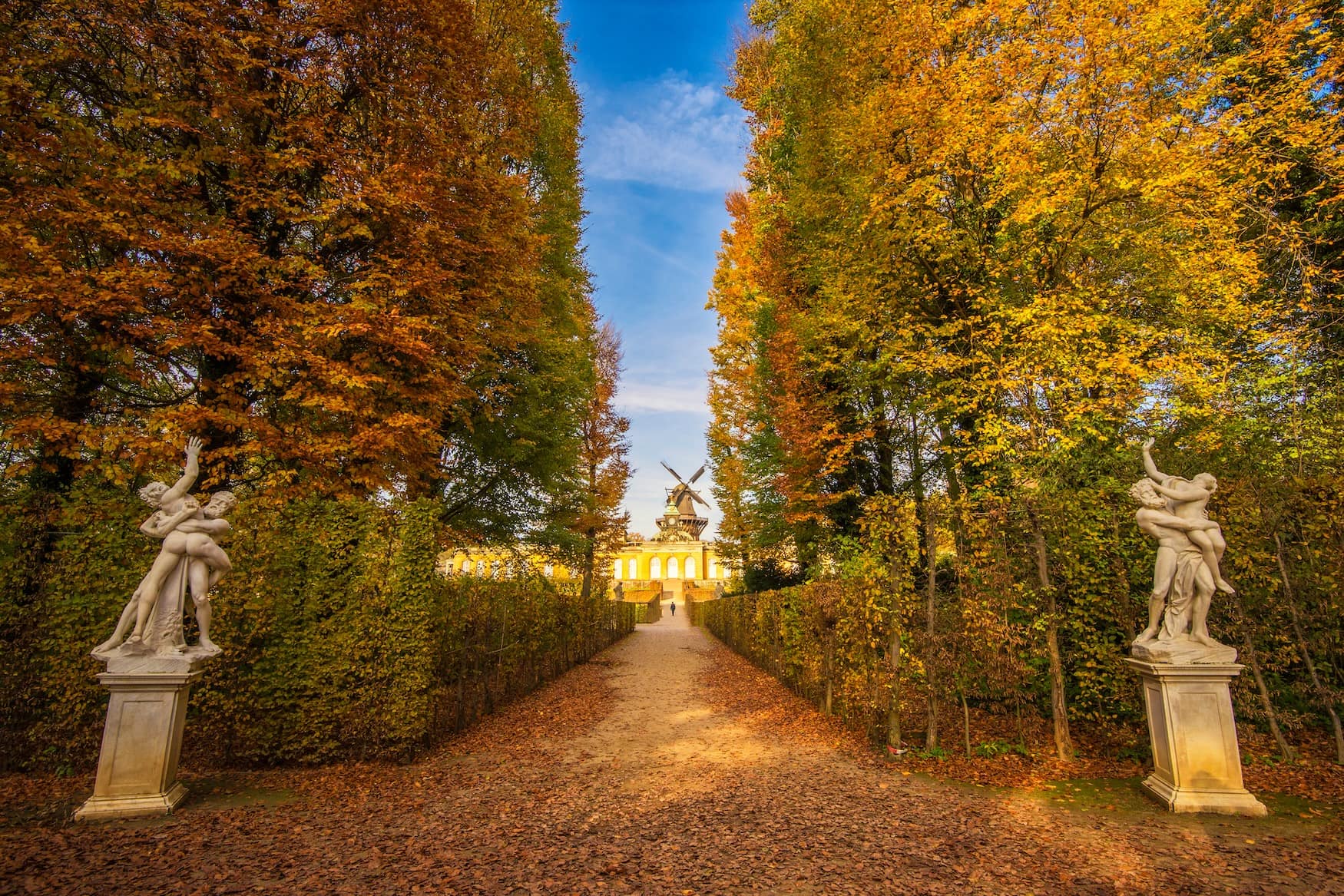 Samssouci-Park beim Herbstspaziergang