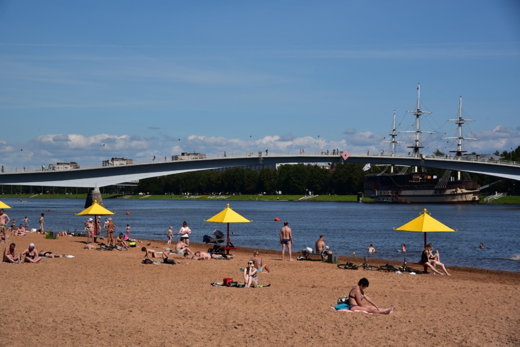 Stadtstrand in Weliki Nowgorod - Russland