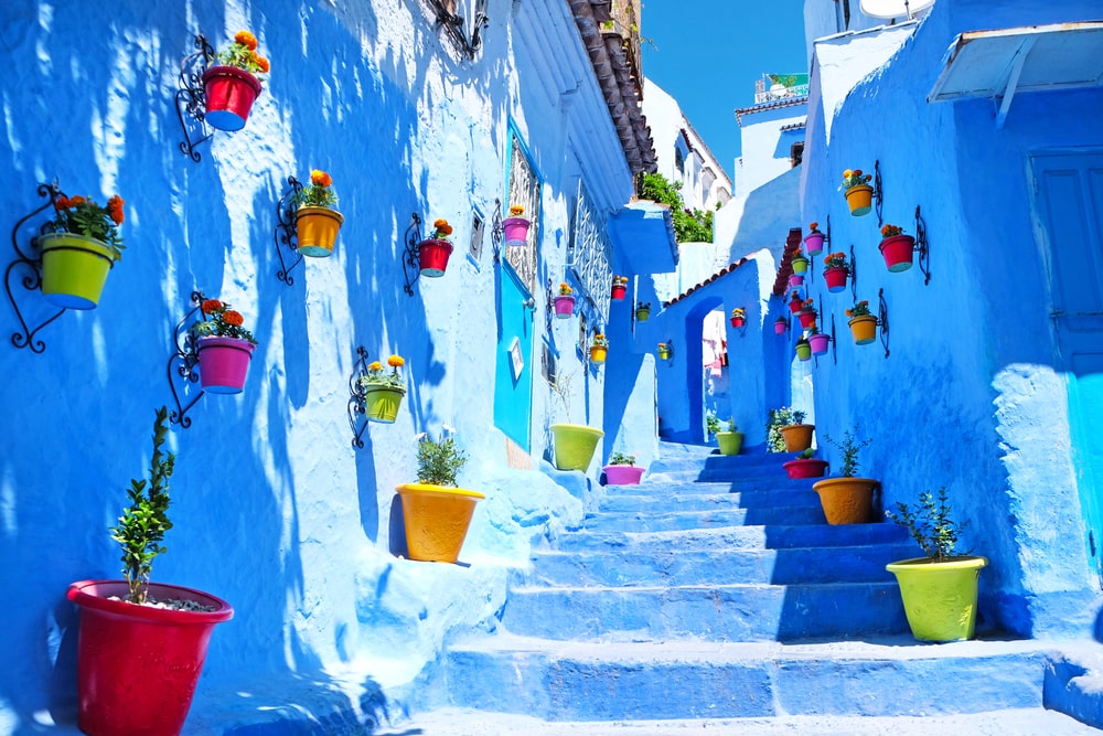 Die schönsten Straßen der Welt: Gasse in Chefchaouen in Marokko