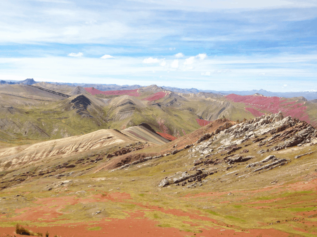 Ausblick am Rainbow Mountain