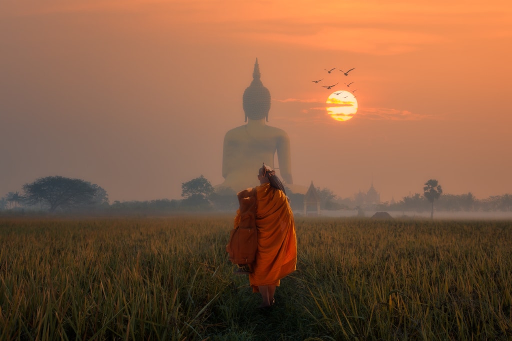 Big Buddha at Wat Muang Angthong, Temple thailand