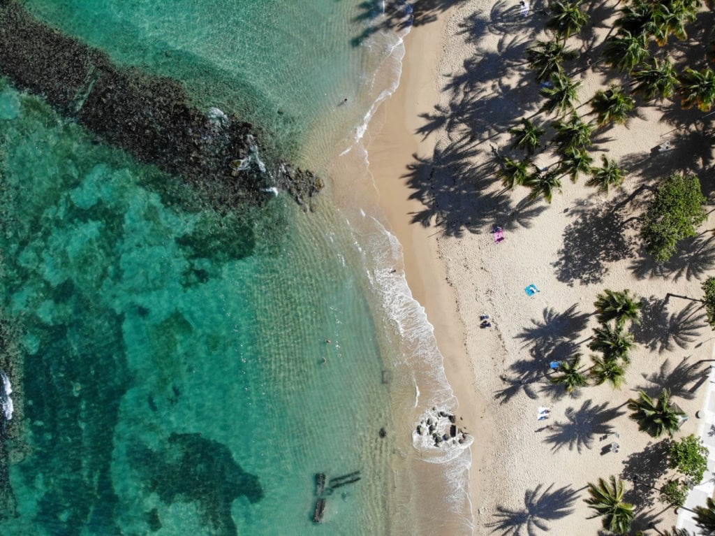 El Escambron Strand von oben gesehen, Puerto Rico