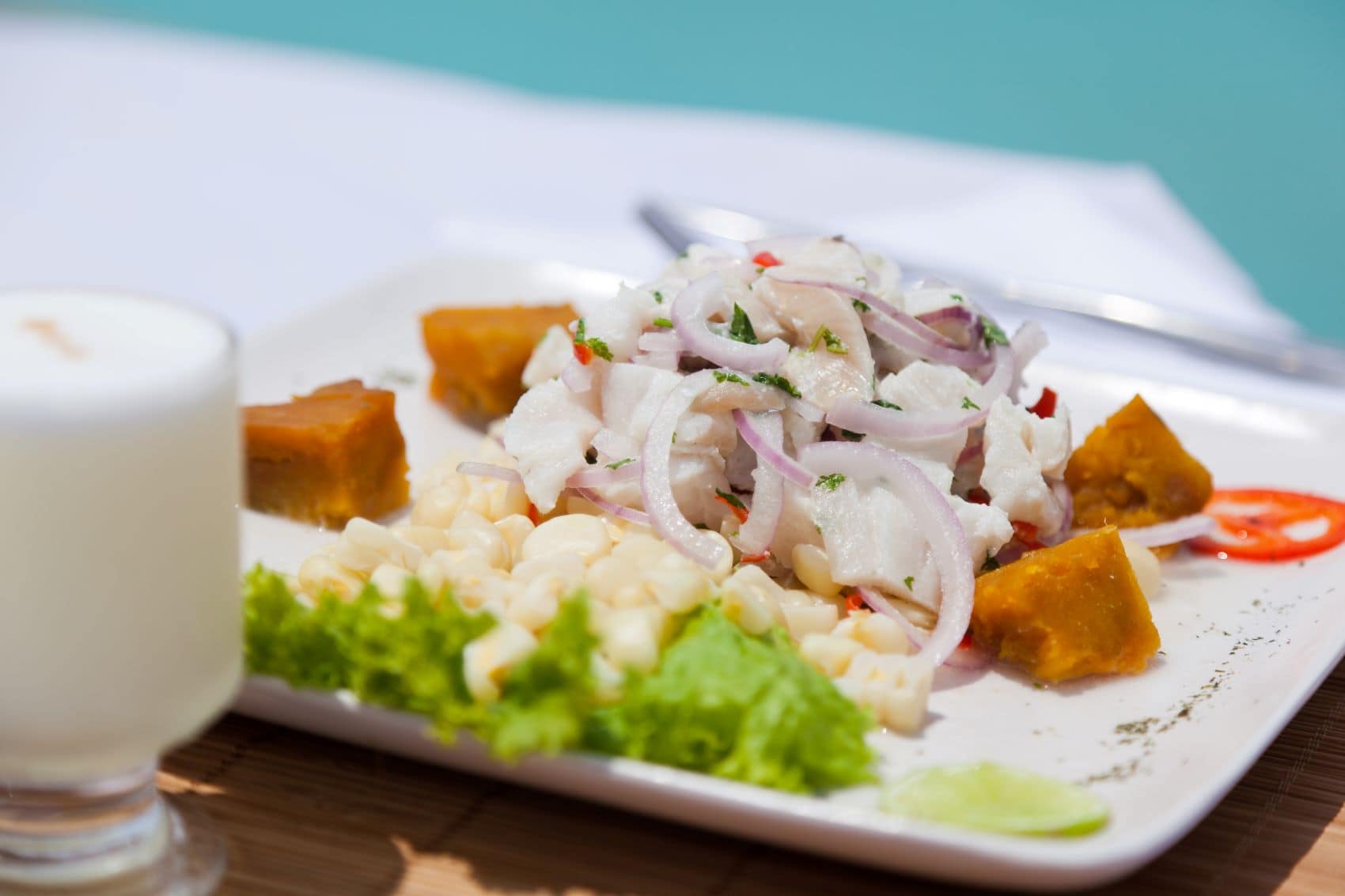 Kulinarik in Peru: Teller Ceviche 