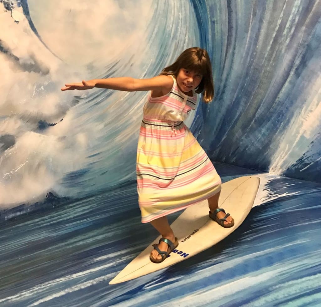 Mädchen in Trickart in Las Vegas