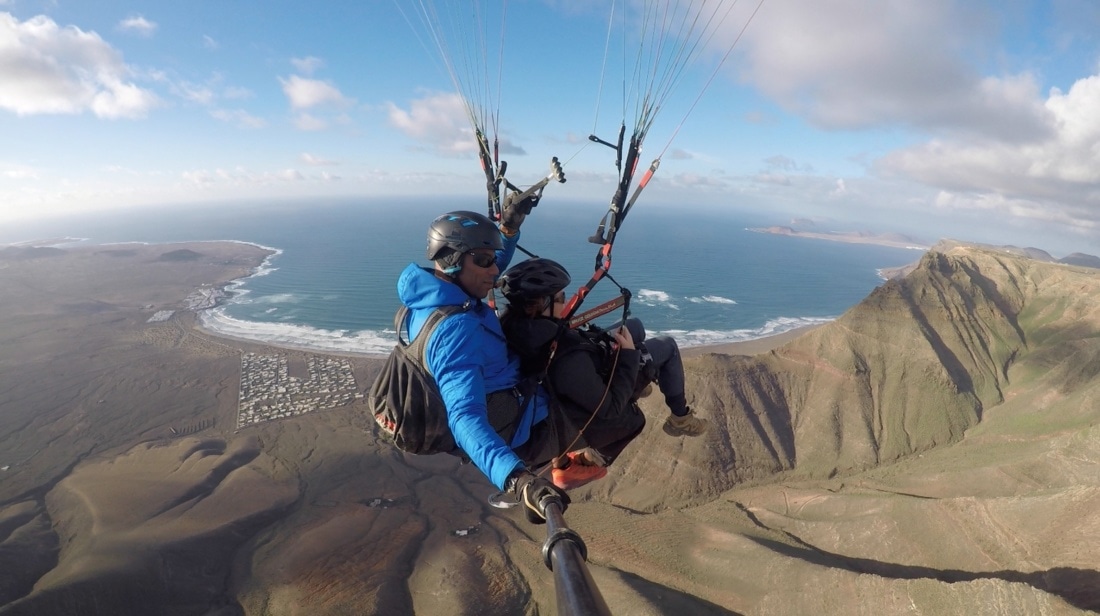 Gleitschirmfliegen auf Lanzarote