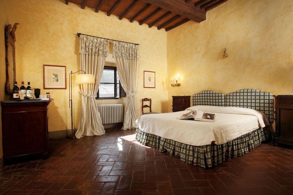 Weingüter in der Toskana: Schlafzimmer im Badia a Coltibuono