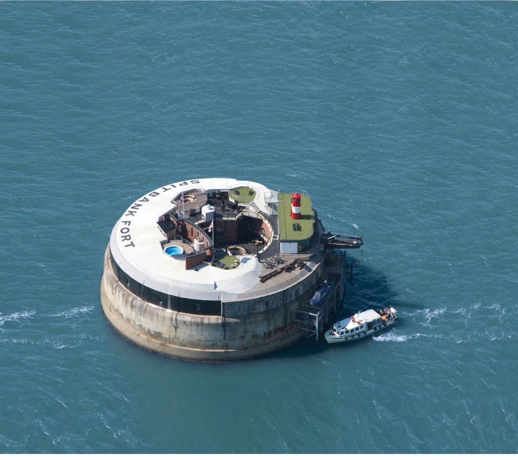 Spitbank Fort aus der Luft