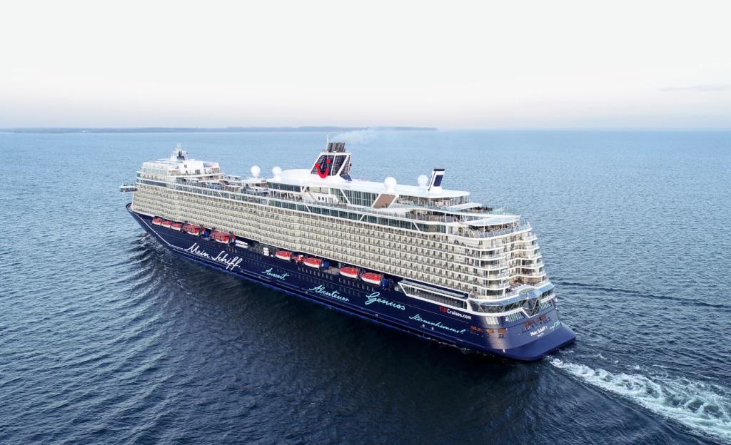 Mein Schiff 1 aus der Vogelperspektive