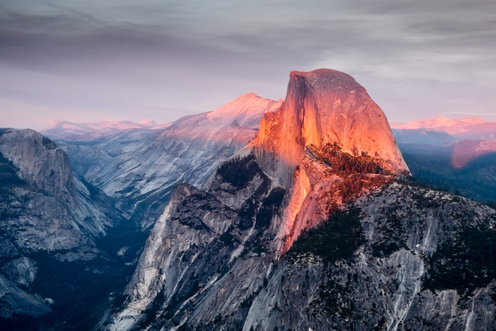 Berge im Yosemite National Park