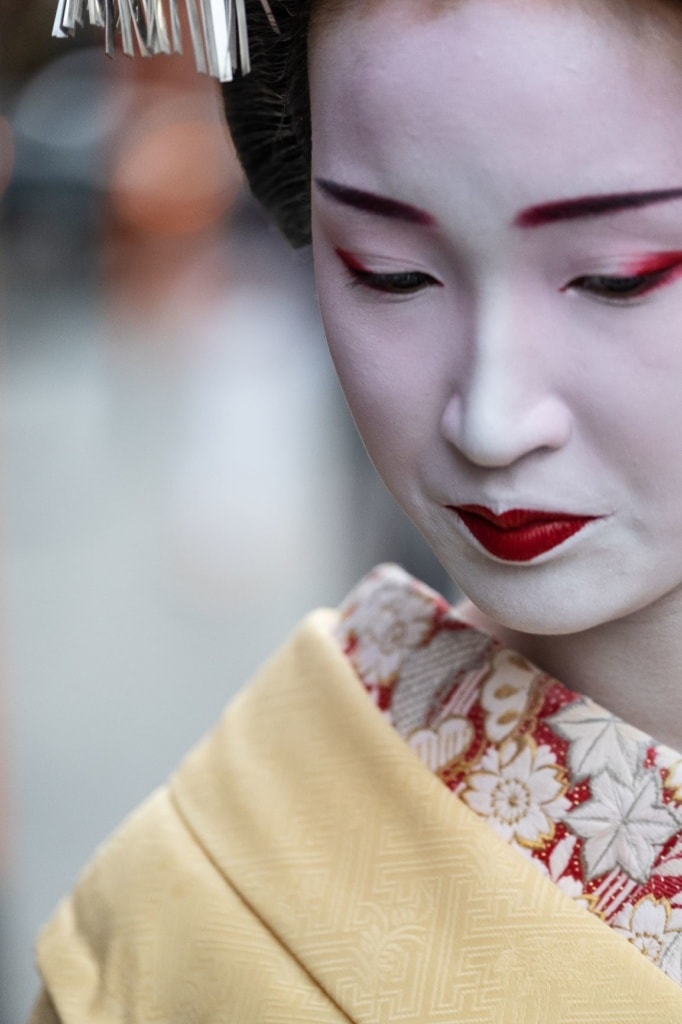 Gesicht einer Geisha 