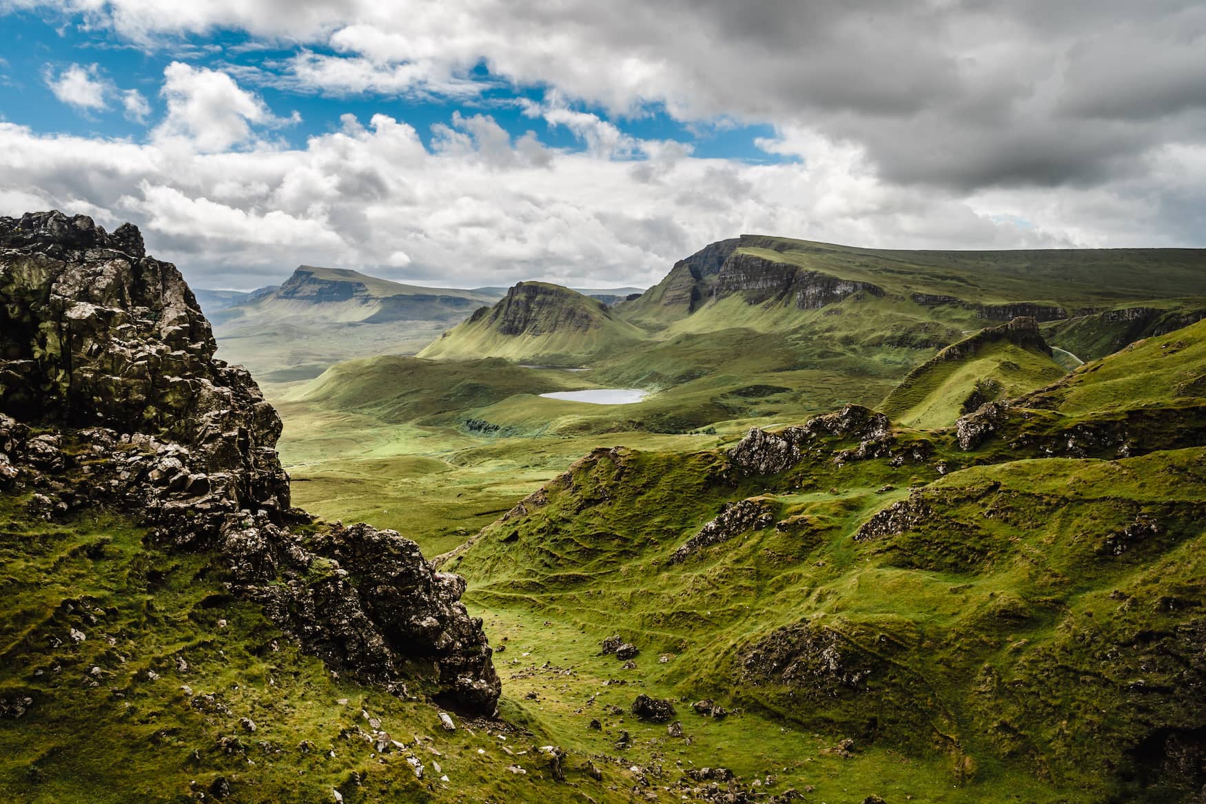Quiraing Viewpoint auf der schottischen Insel Isle of Skye