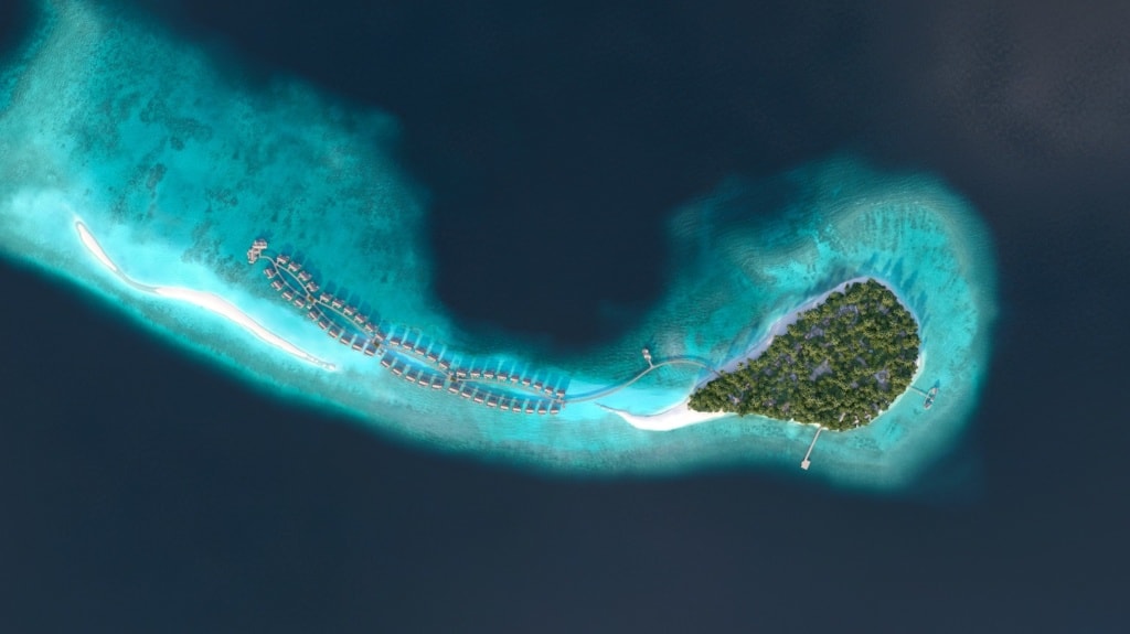 Joali Maldives aus der Vogelperspektive