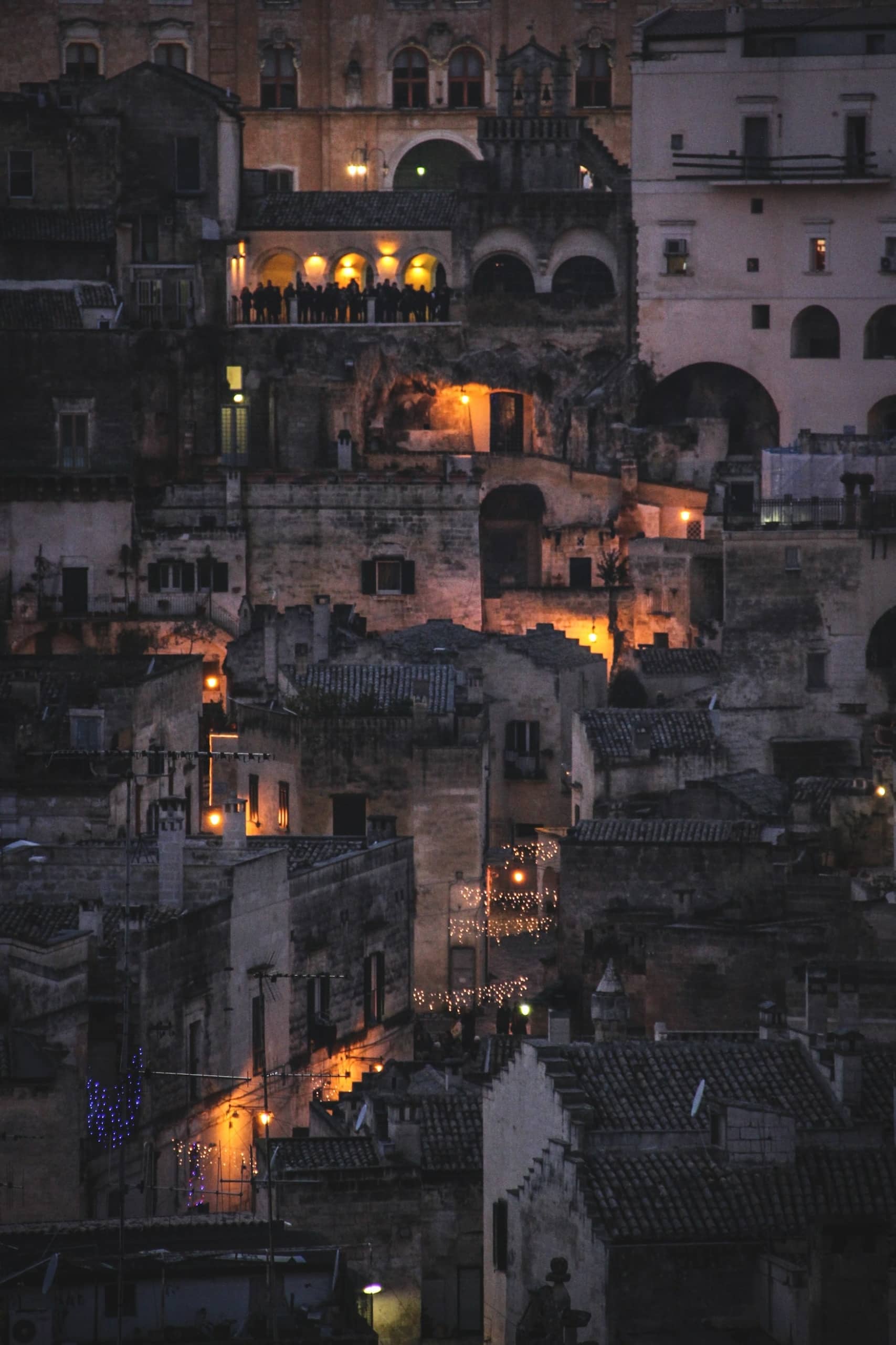 Matera im Dunkeln
