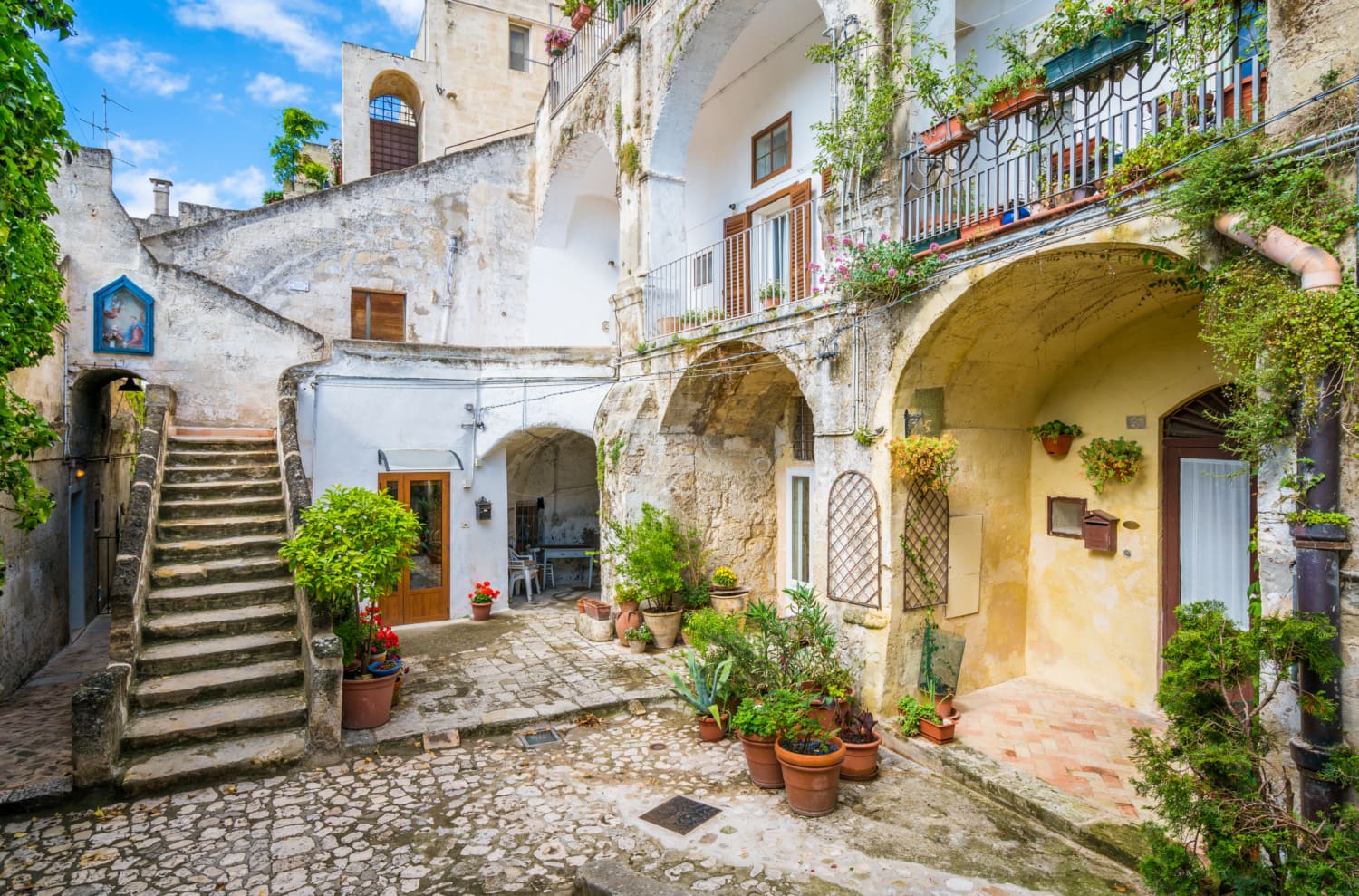 Innenhof in Materna, Italien