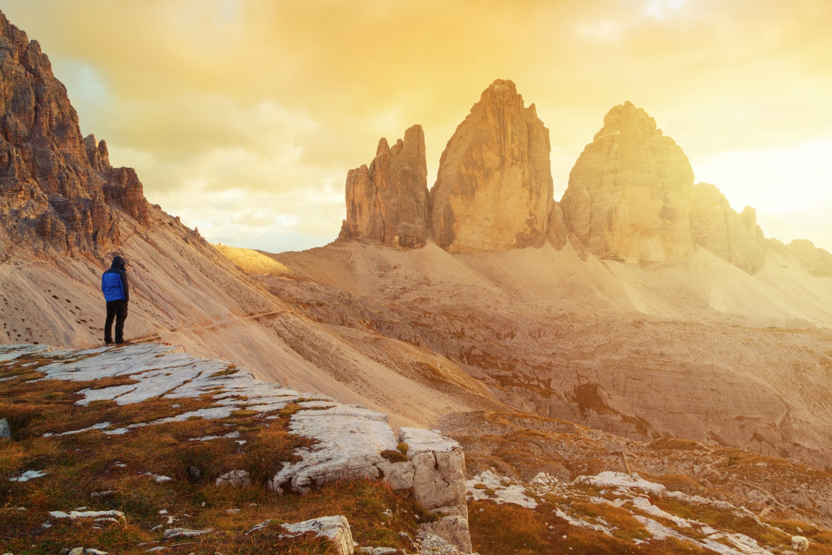 Sonnenuntergang in den Dolomiten
