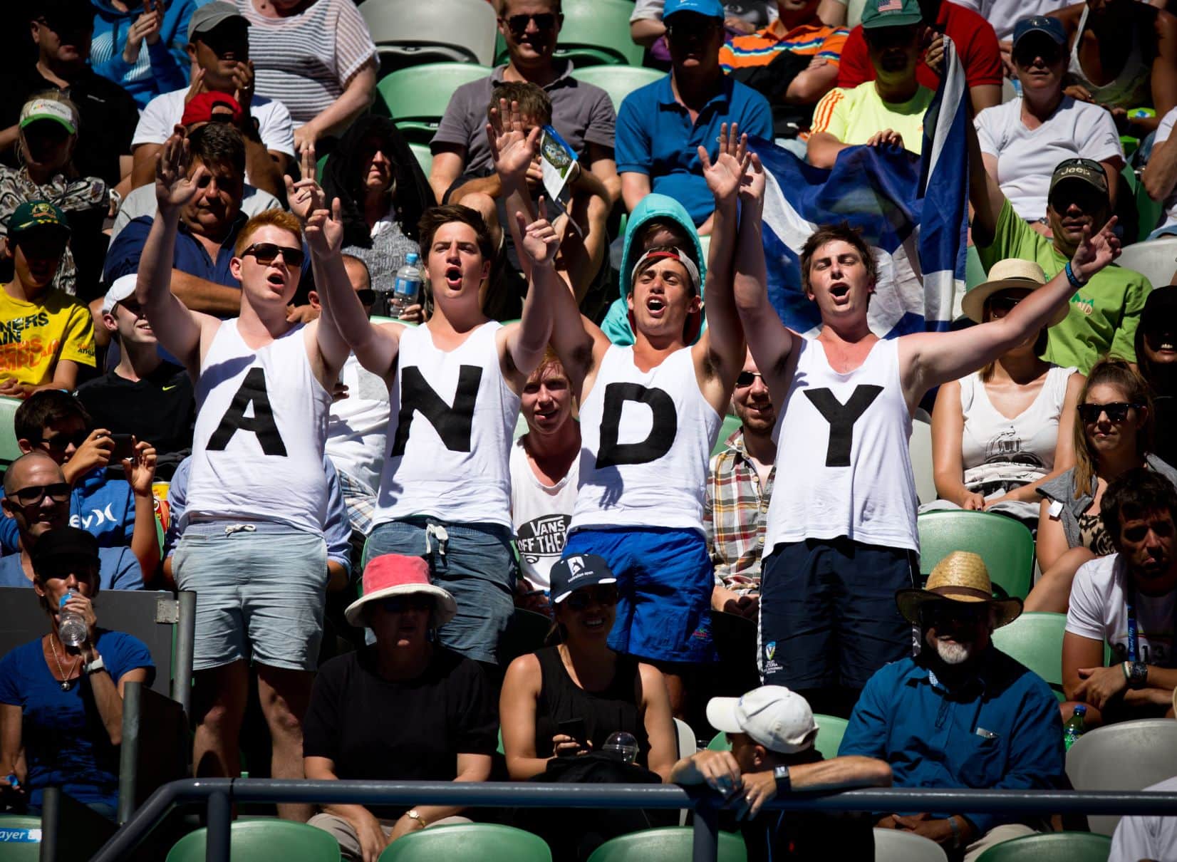Tennisfans während der Australian Open