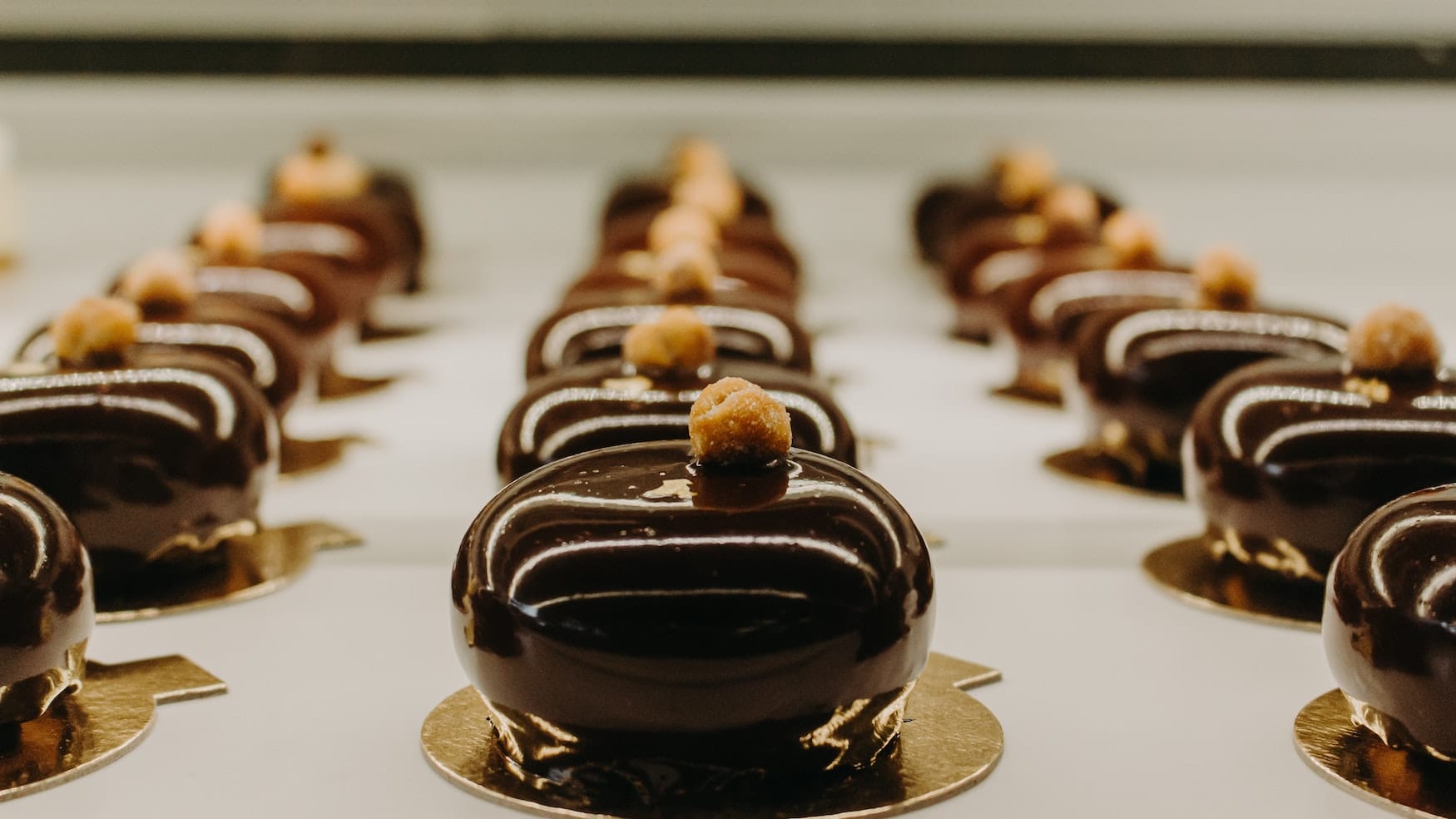 Schokoladen Pralinen in Auslage