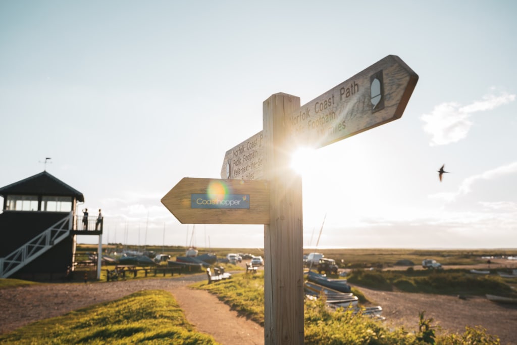 Ein Päuschen ist nie weit auf dem Norfolk Coastt Path.