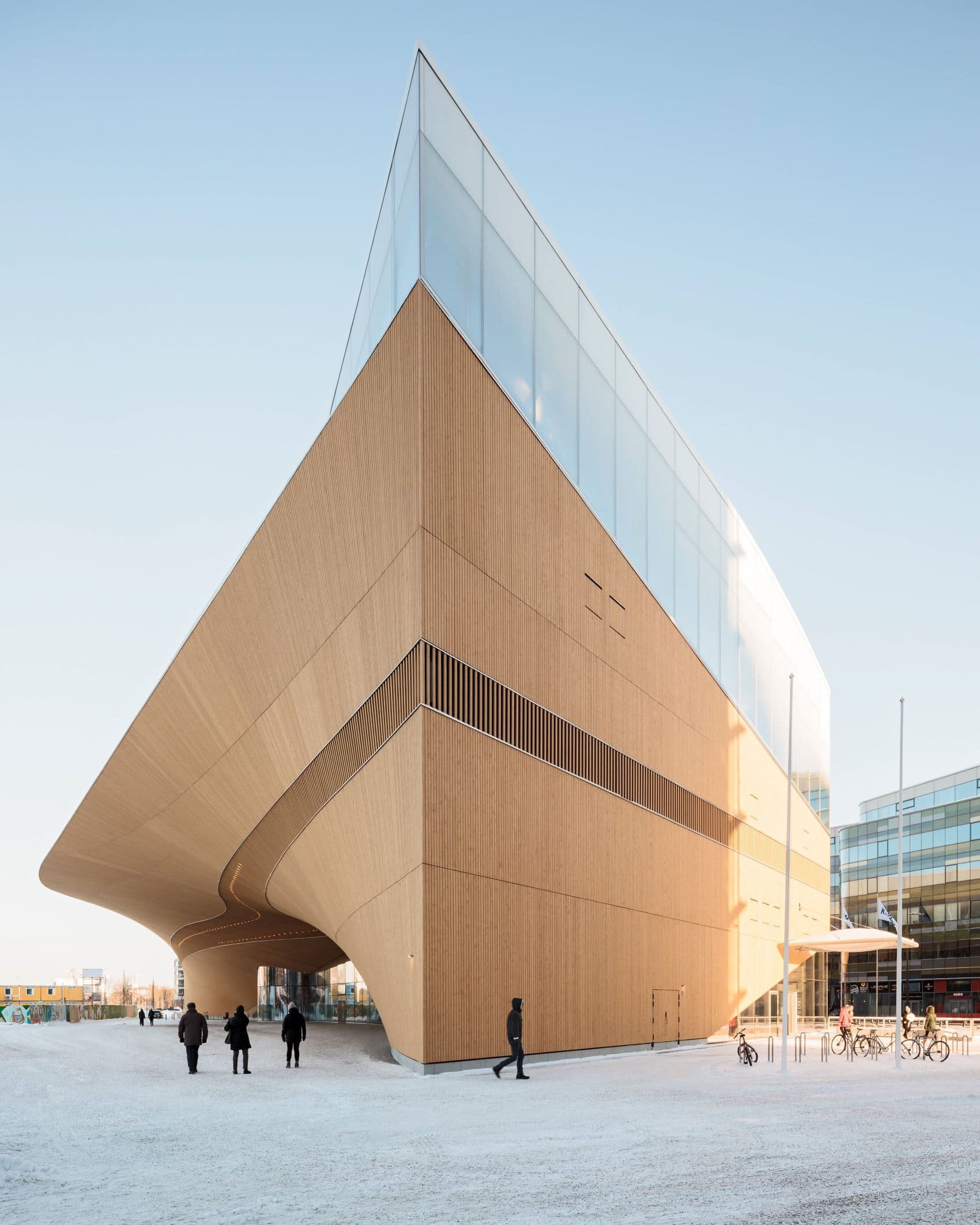 Architektur der Oodi Bibliothek in Helsinki