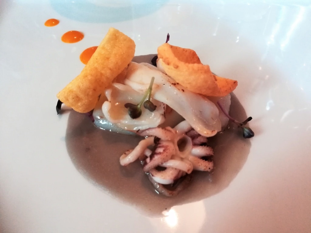 Fischvorspeise im Restaurant Albagatto