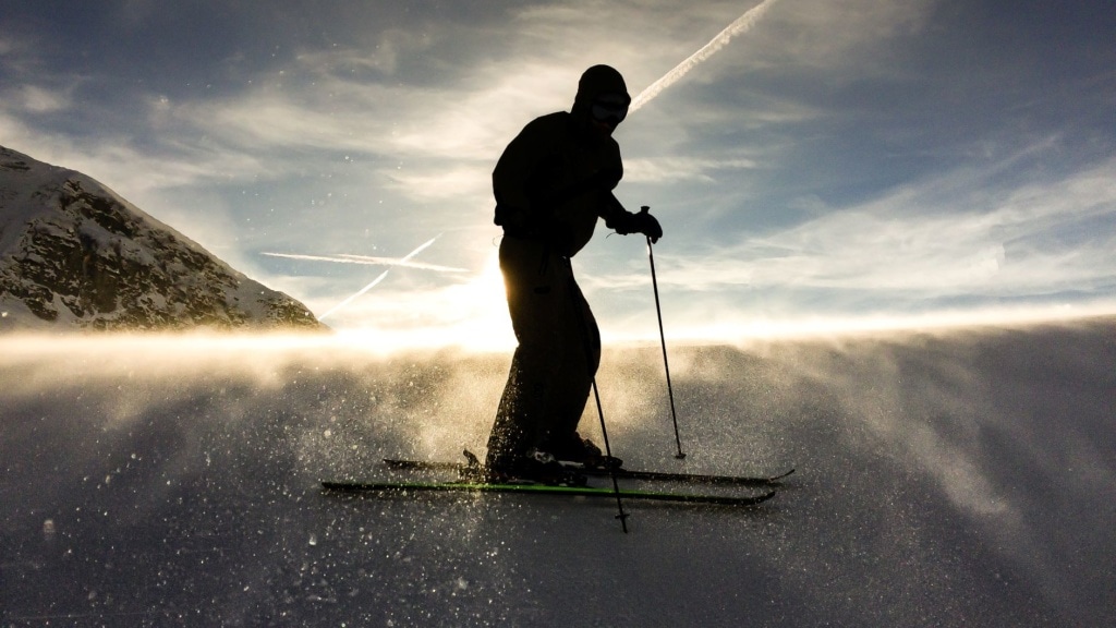 Skifahrer in Frankreich