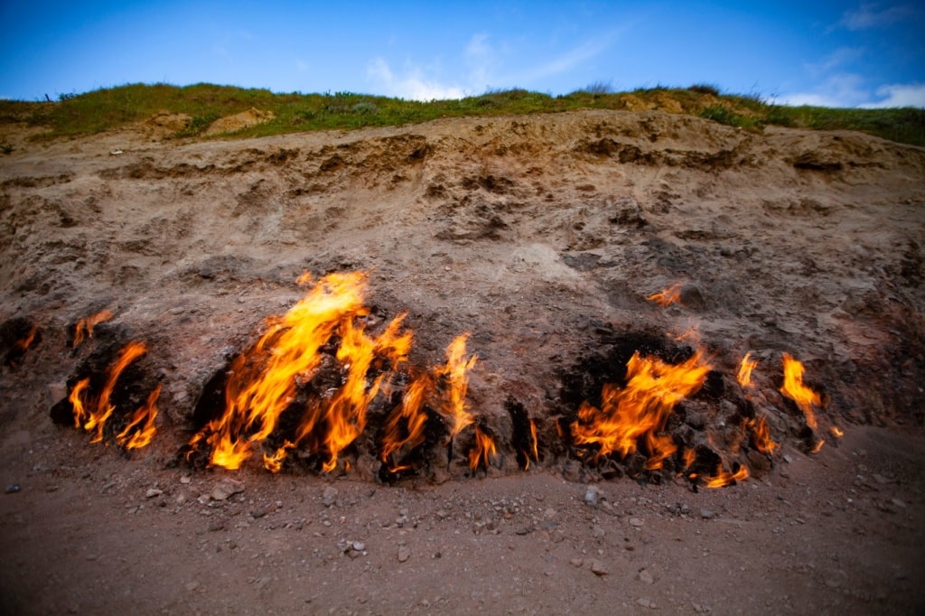 Feuerstelle in Yanar Dag