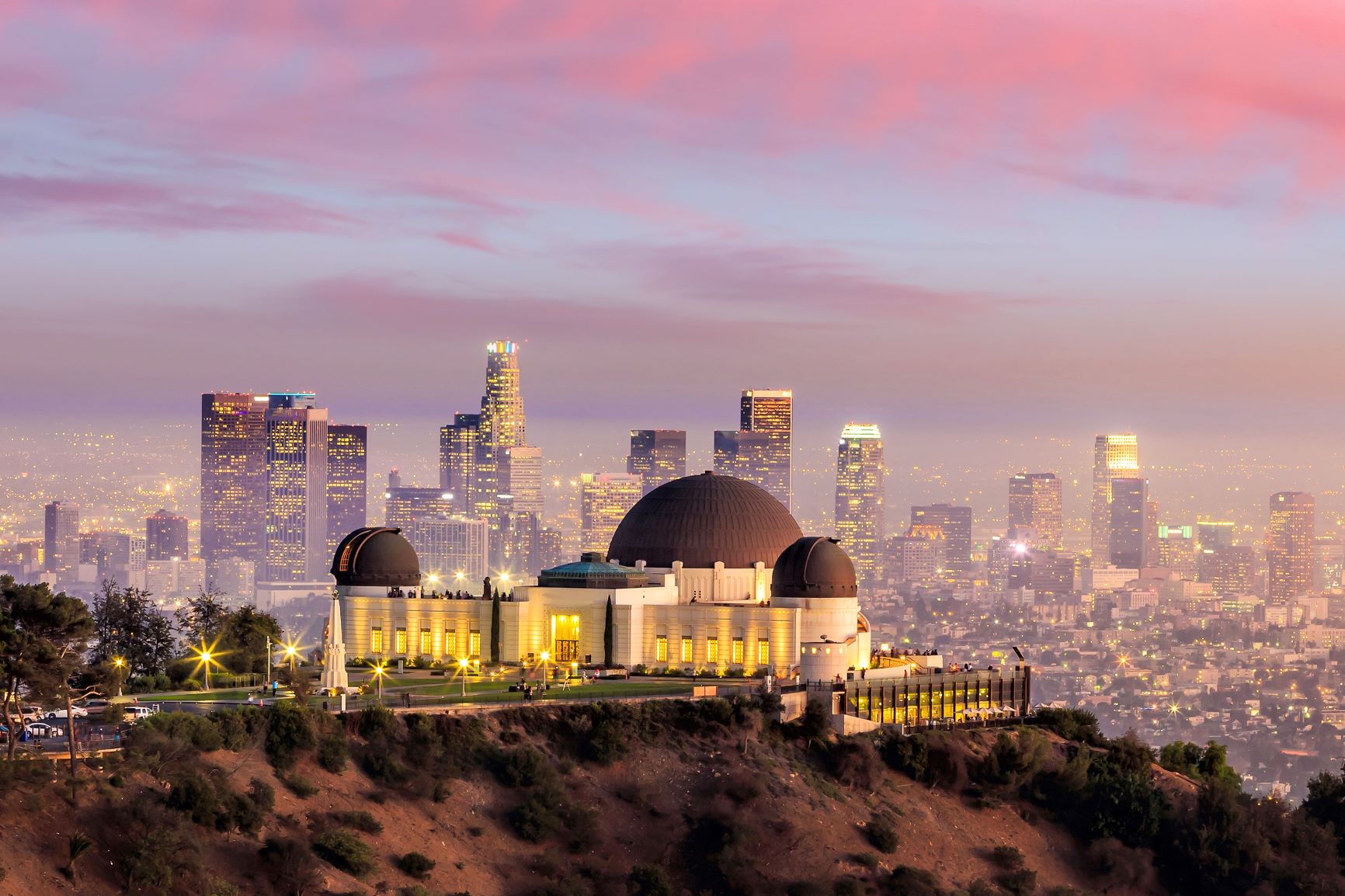 Griffith Observatory und Los Angeles Skyline