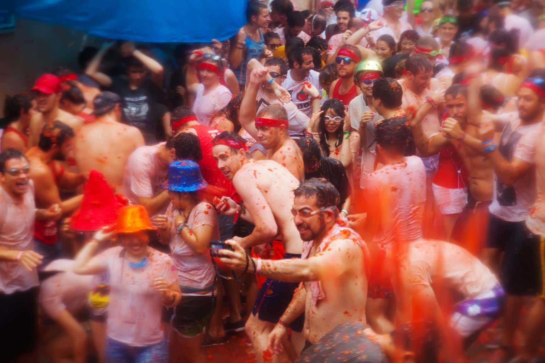 Teilnehmer des La-Tomatina-Festivals