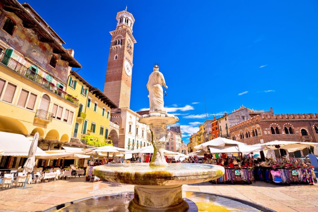 Piazza delle Erbe in Verona
