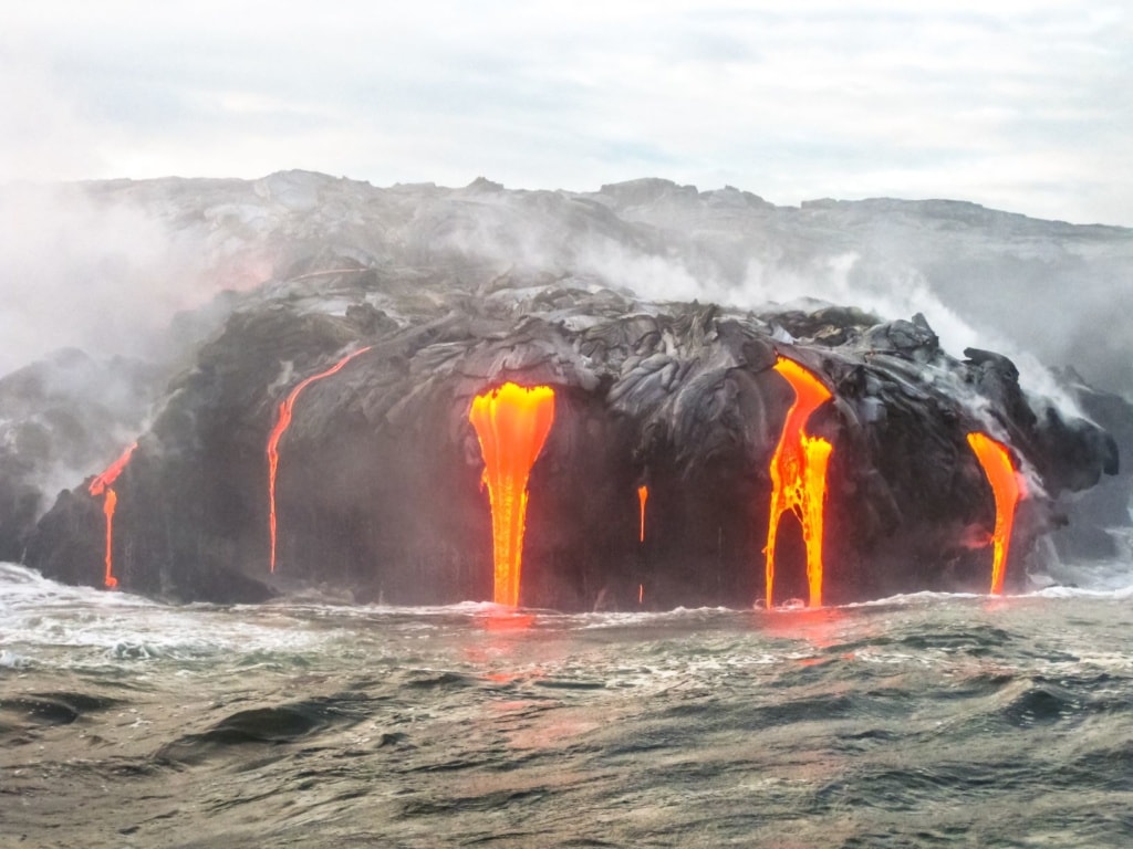 Kilauea Volcano, Hawaii Volcanoes National Park, also known Kilauea Smile
