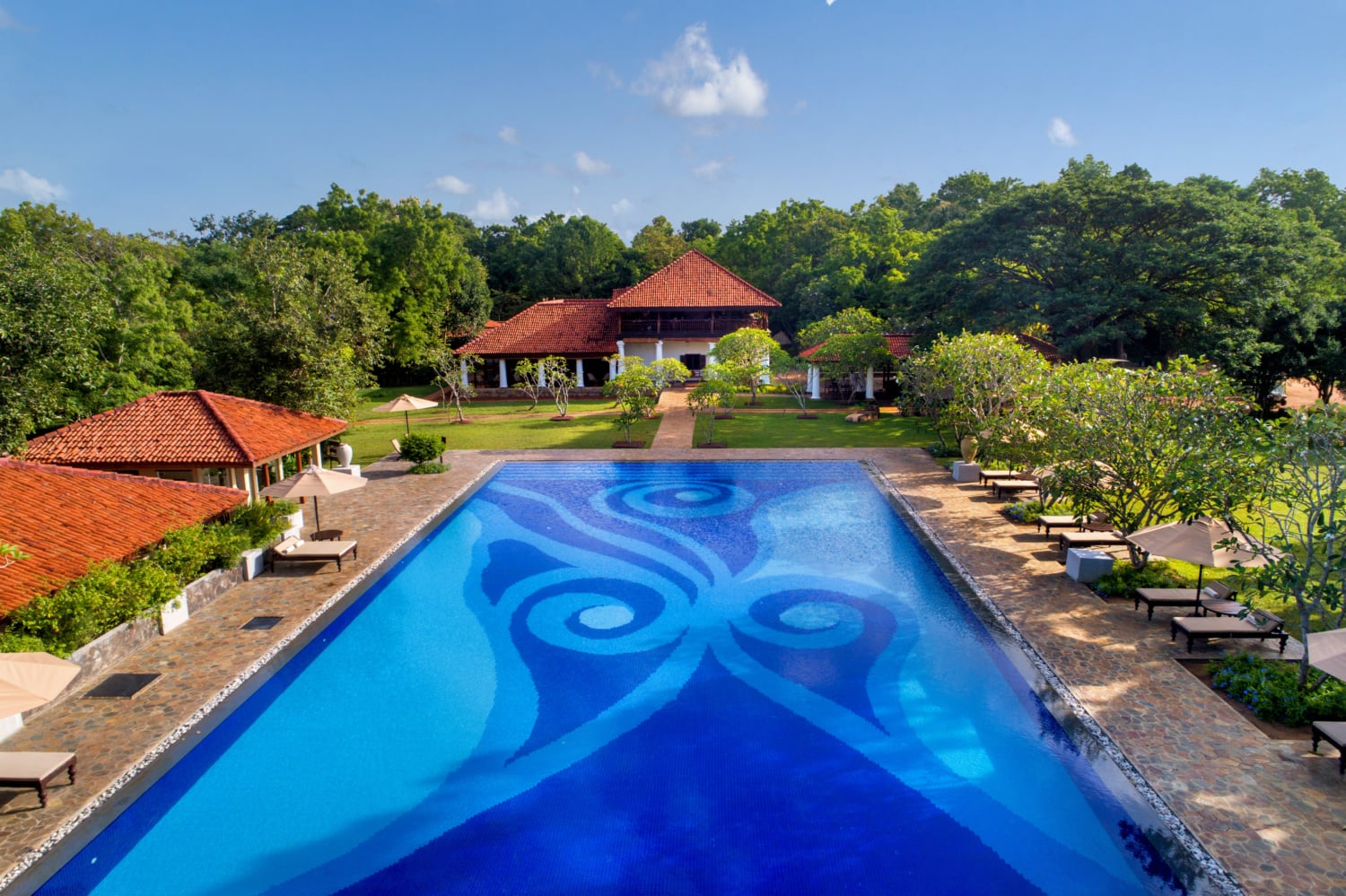 Die Poolanlage des Ulagalla by Uga Escapes aus der Vogelperspektive