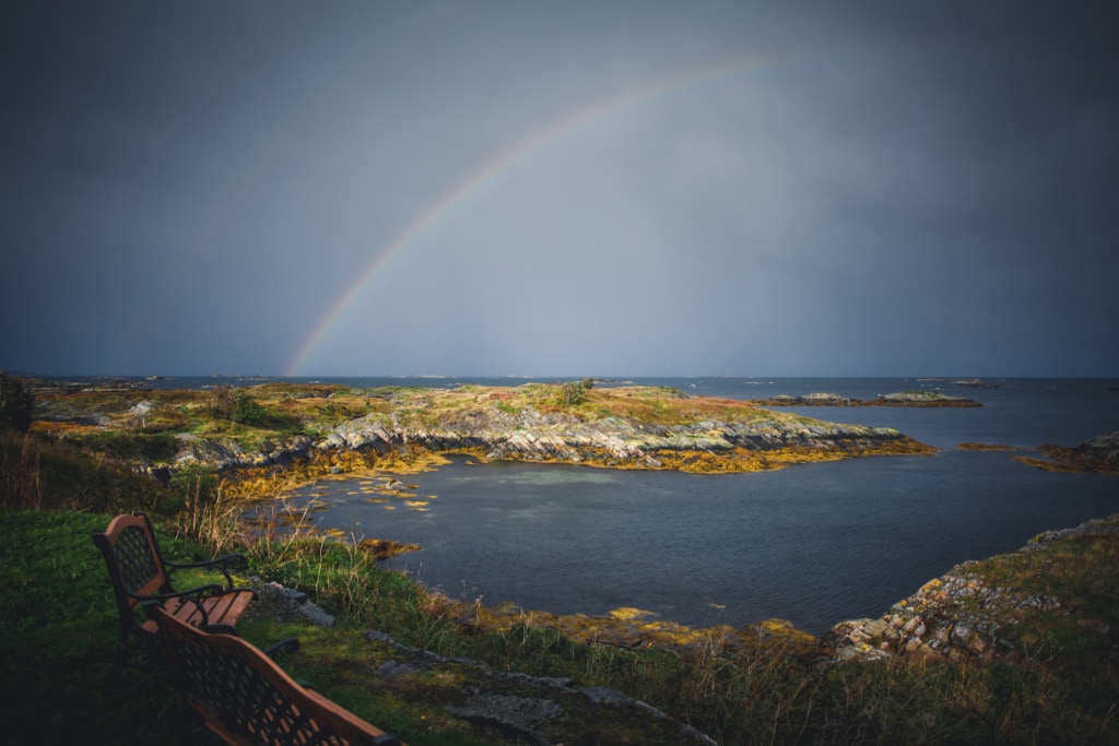 Norwegen ist auch das Land der Regenbögen – selten hat unser Autor Andreas Dauerer so viele von ihnen gesehen wie dort.