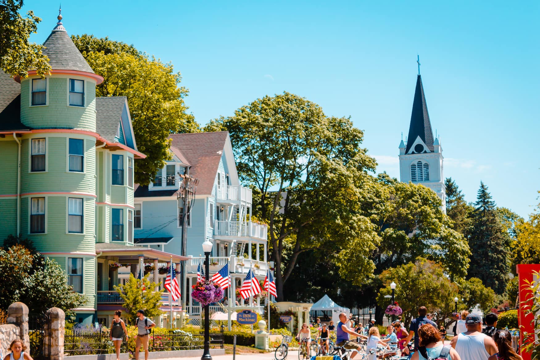 Frühling auf Mackinac Island in den USA