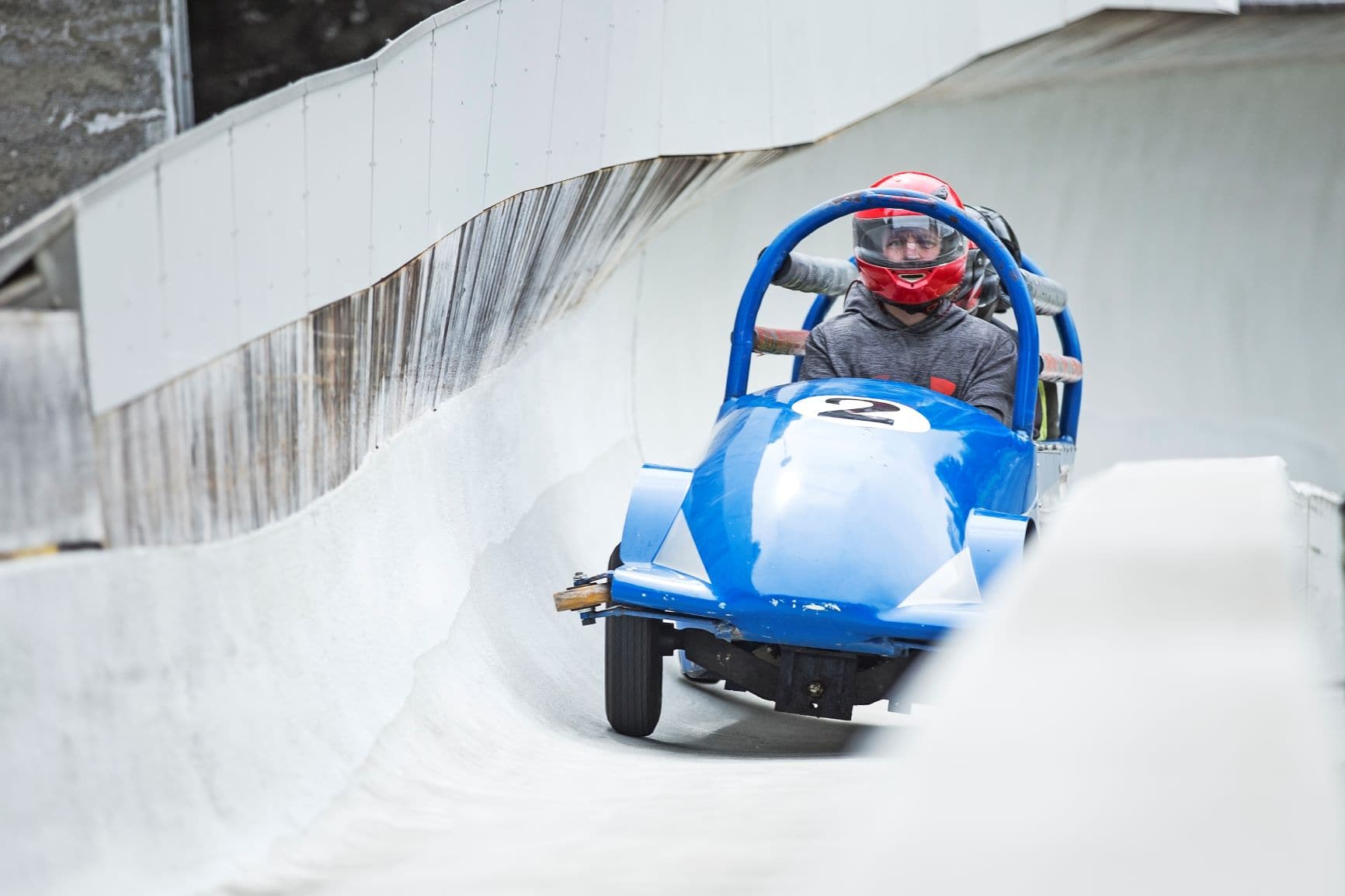 Bobfahrer in Innsbruck 