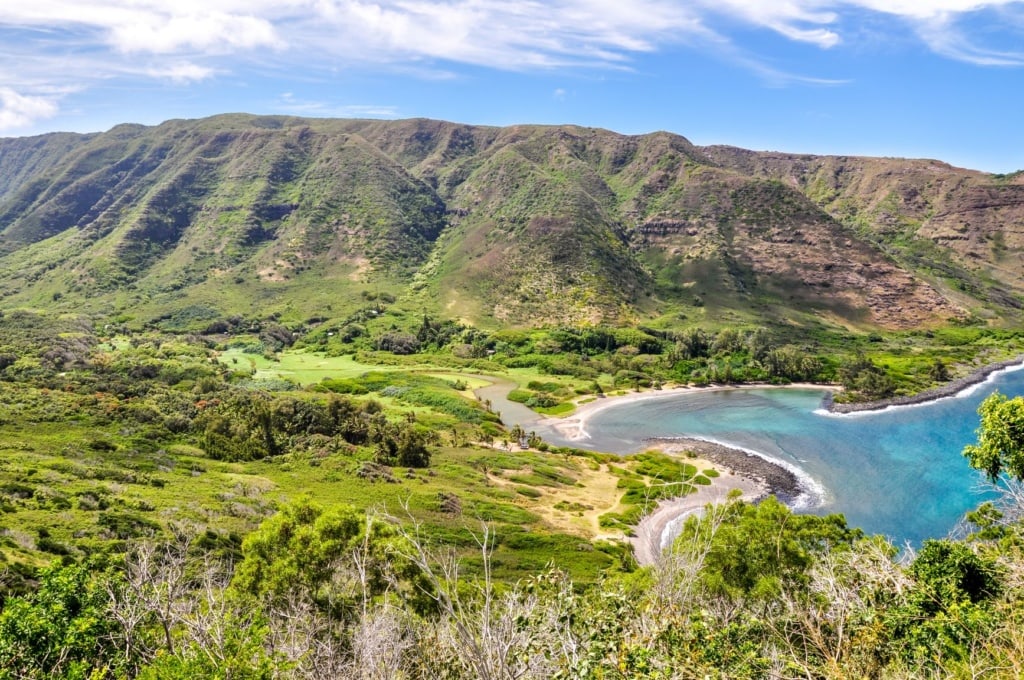 Halawa Beach Park auf Molokai auf Hawaii 