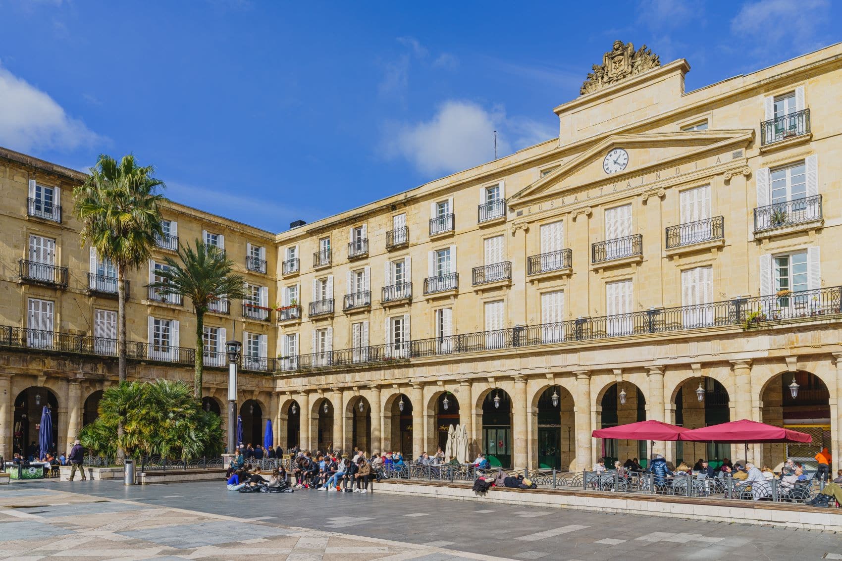 Plaza Nueva in der Altstadt von Bilbao, Spanien 