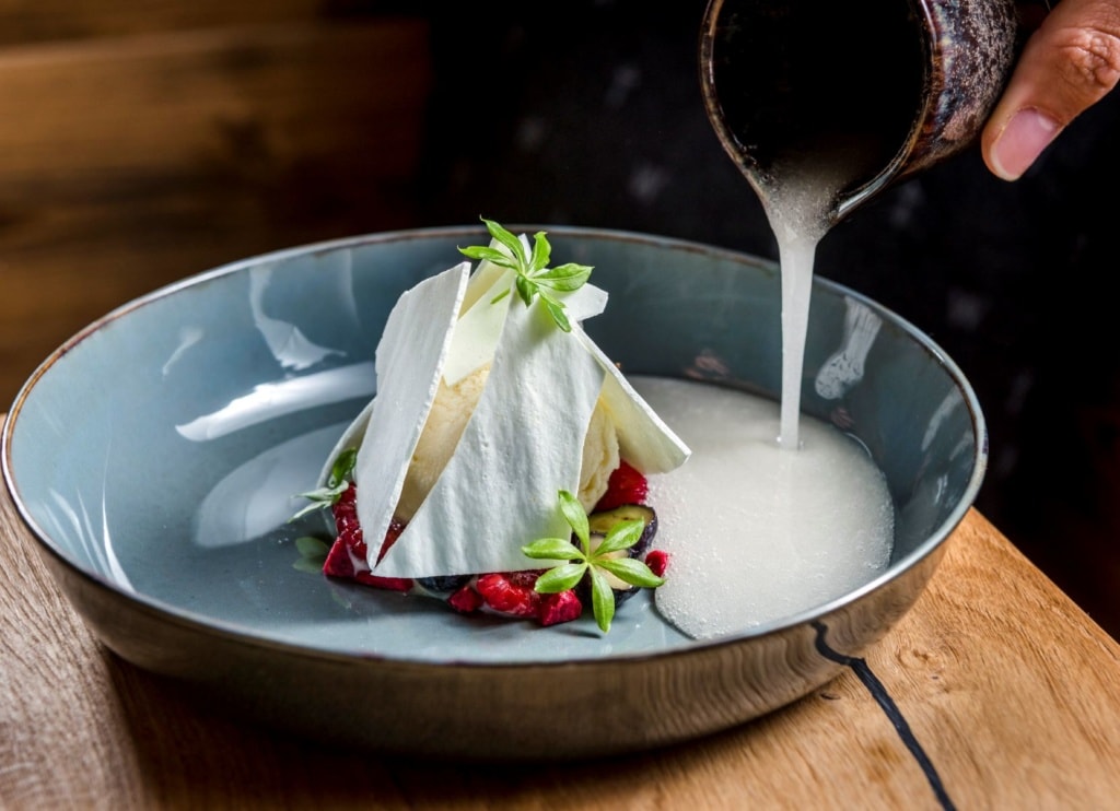 Dessert im Restaurant Wurzelwerk in Garmisch