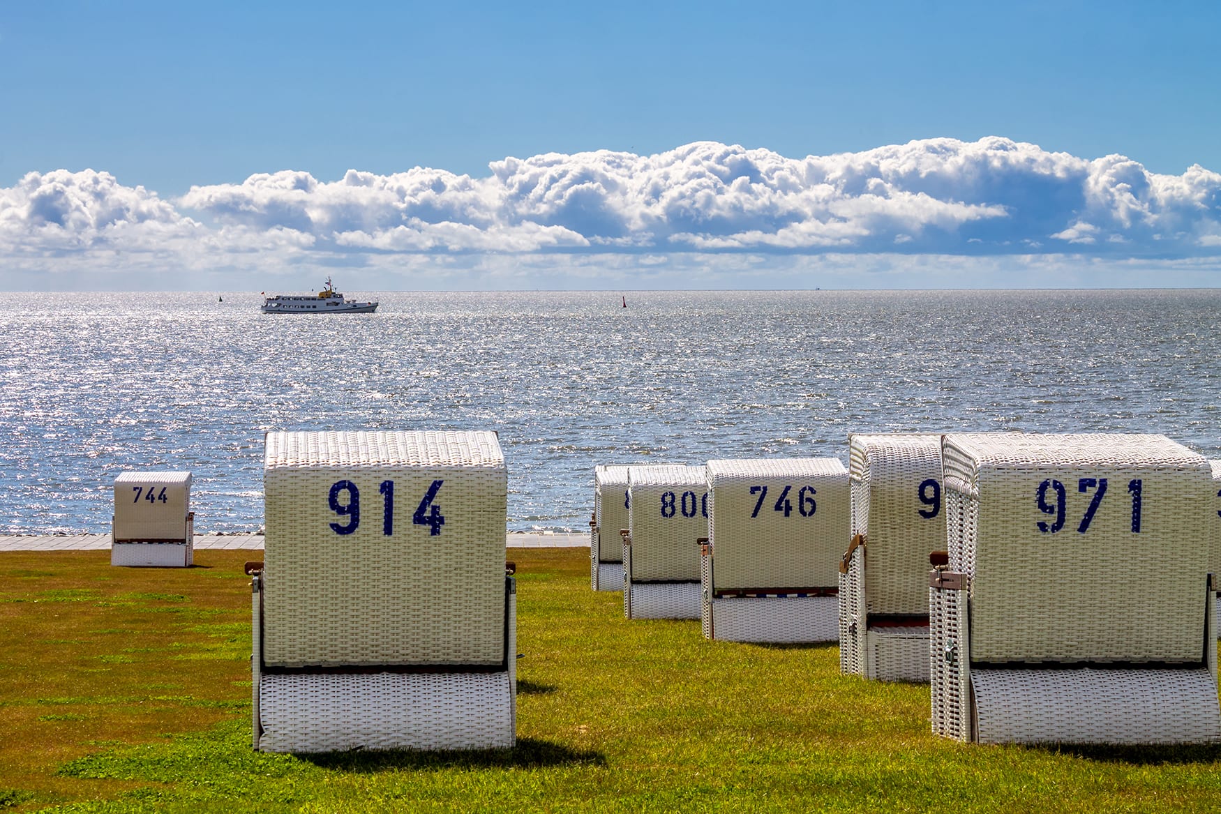 Strandkörbe auf der Insel Büsum