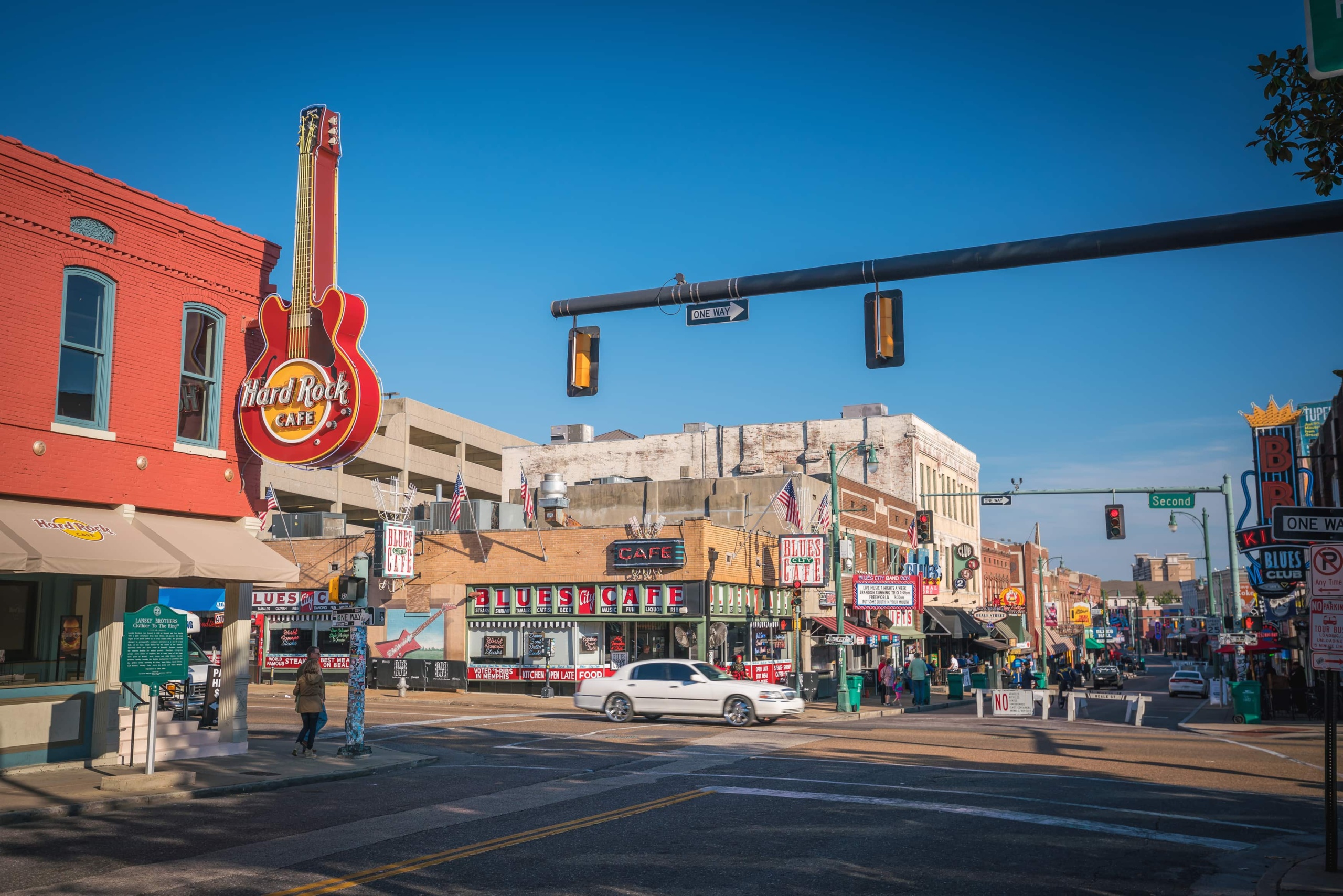 Die Beale Street in Memphis tagsüber