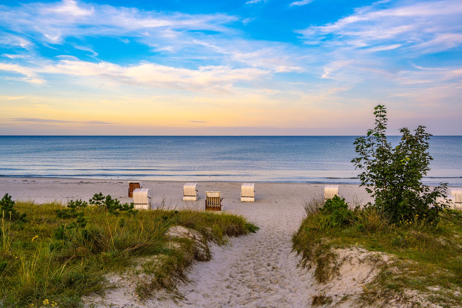 Sonnenuntergang am Hundestrand Juliusruh auf Rügen