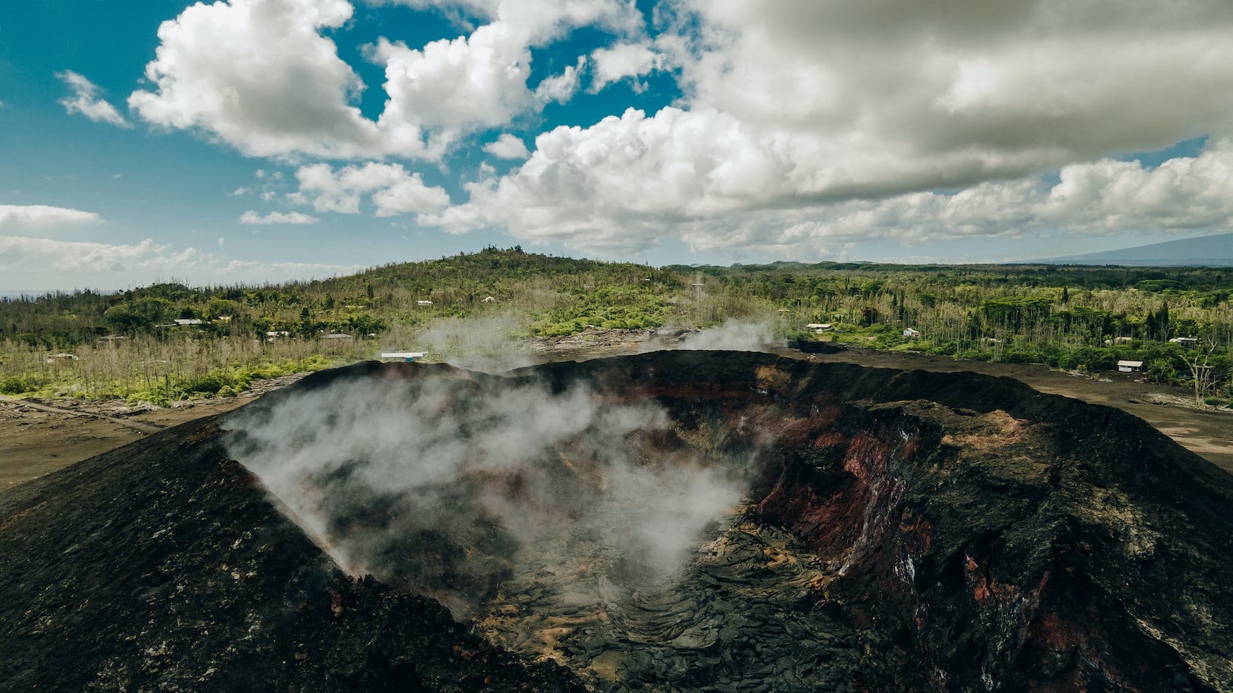 Gefrorene Lava vom Kilauea-Vulkan auf Big Island, Hawaii 