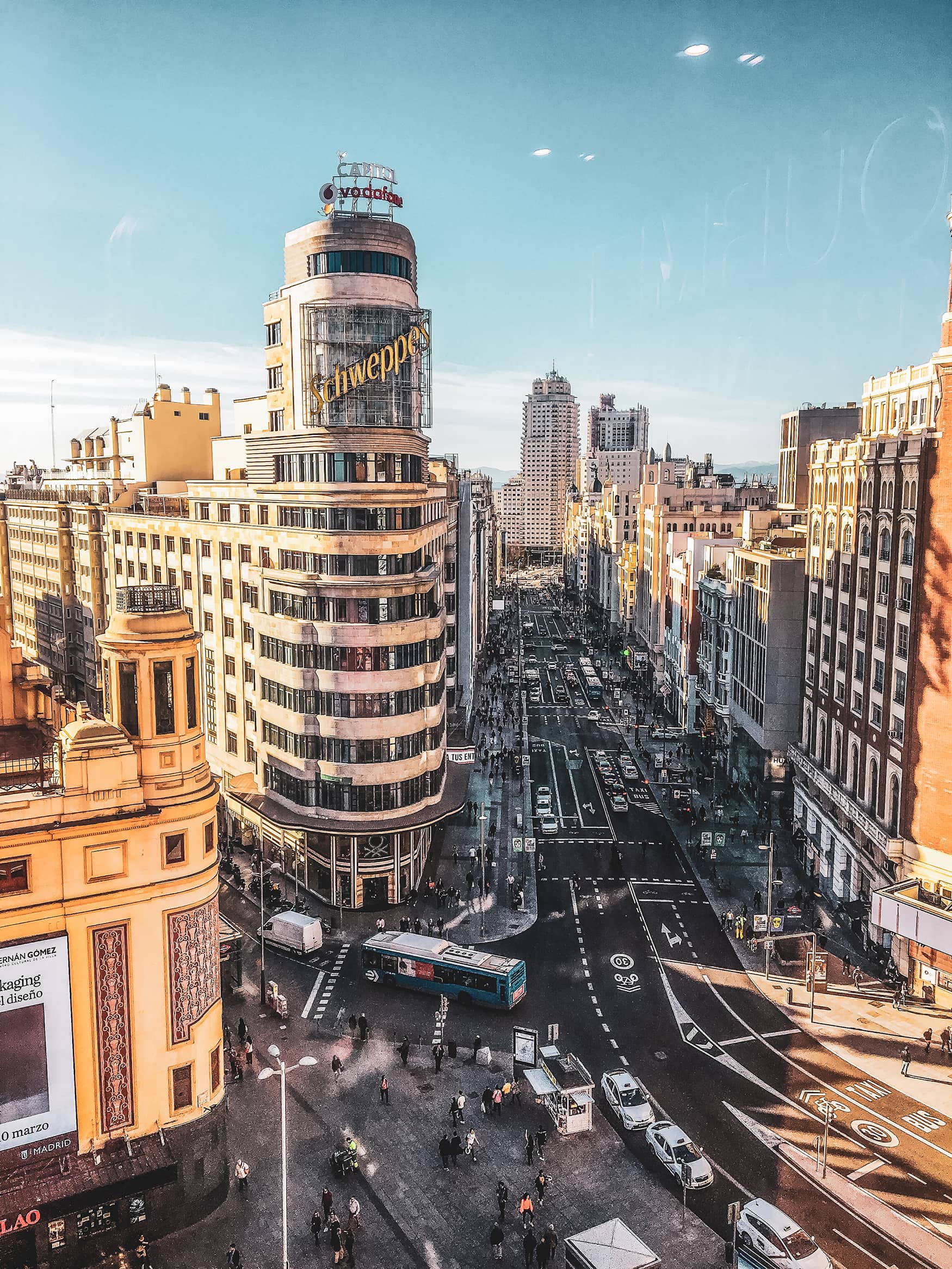 Instagram-Motiv Nummer 1 in Madrid: Das Schweppes-Gebäude an der Gran Vía