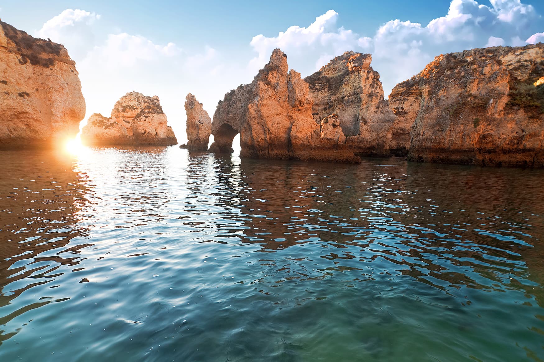 Berühmte Klippen bei Lagos, Portugal