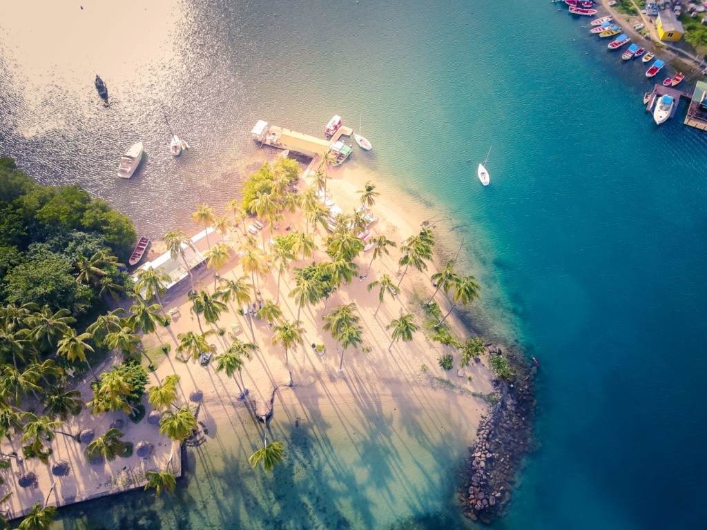 Marigot bay in St Lucia