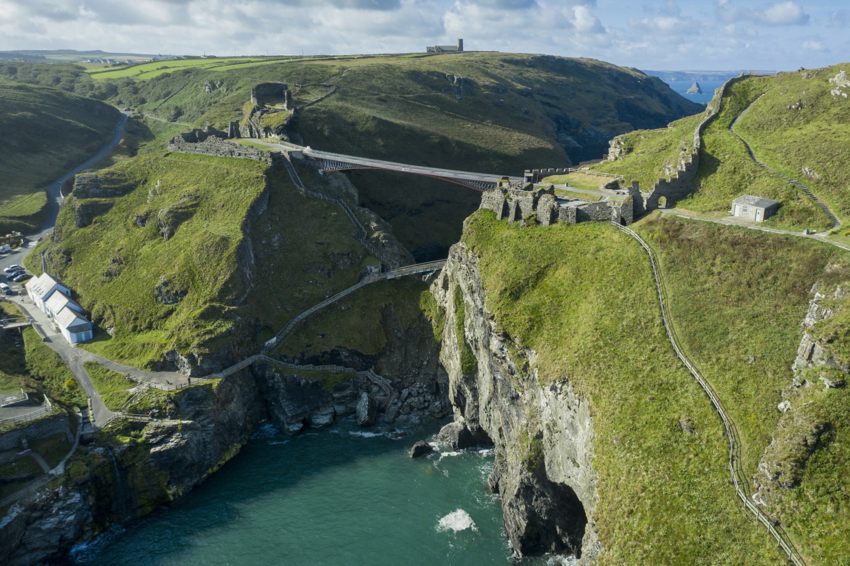 Brücke am Tintagel Castle