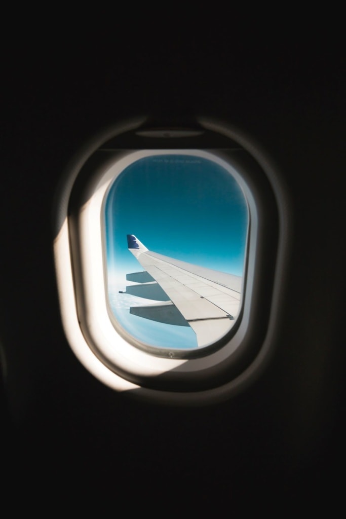 Fenster im Flugzeug