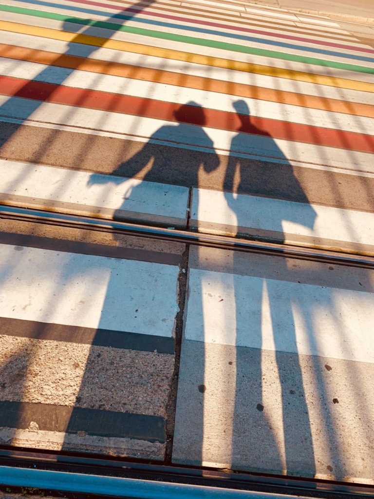 Regenbogen-Zebrastreifen in Wien