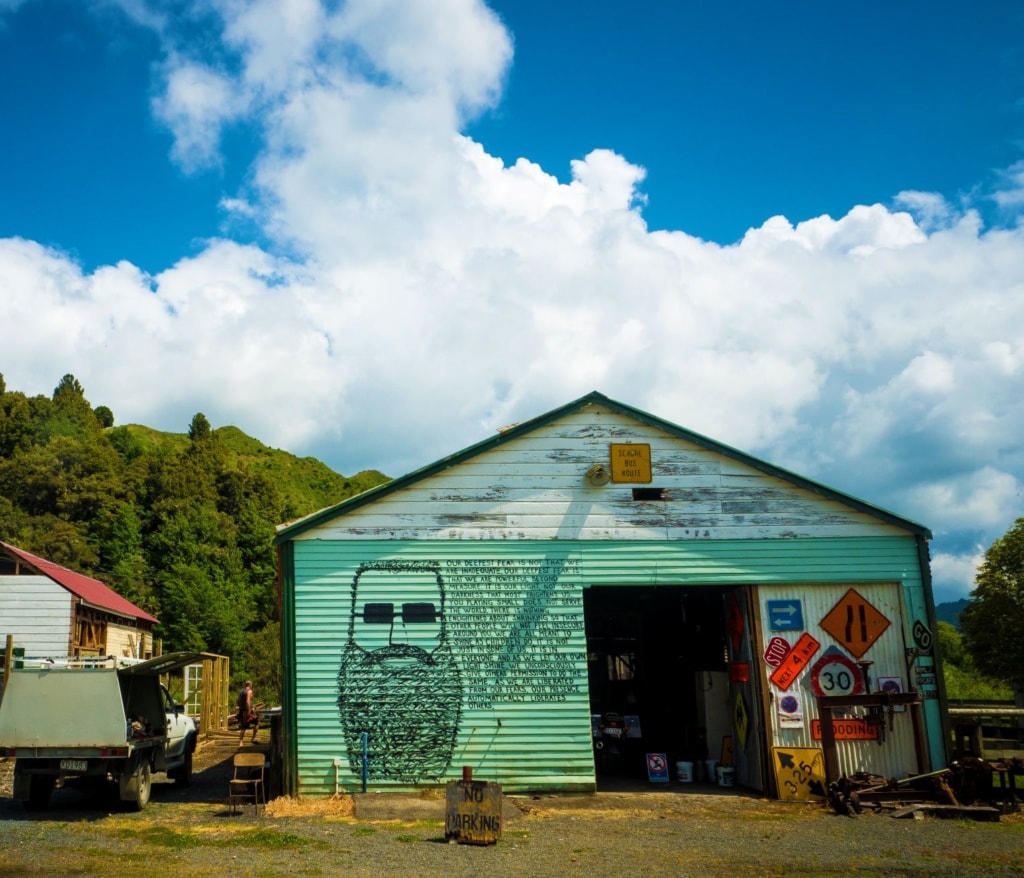 Haus in der Republik Whangamomona in Neuseeland